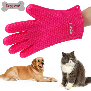 Doglemi New Pet Grooming Glove Dog Cat Bath Brush Silicon Waterproof